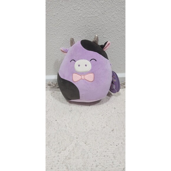 Squishmallows 12" Alexie The Lavender Cow Gold Horns Squishmallow Plush NEW - Picture 2 of 3